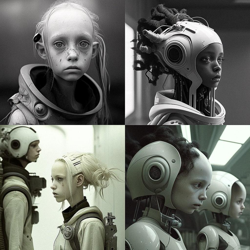 Chris Cunningham style, Midjourney V4, render 1 of 4