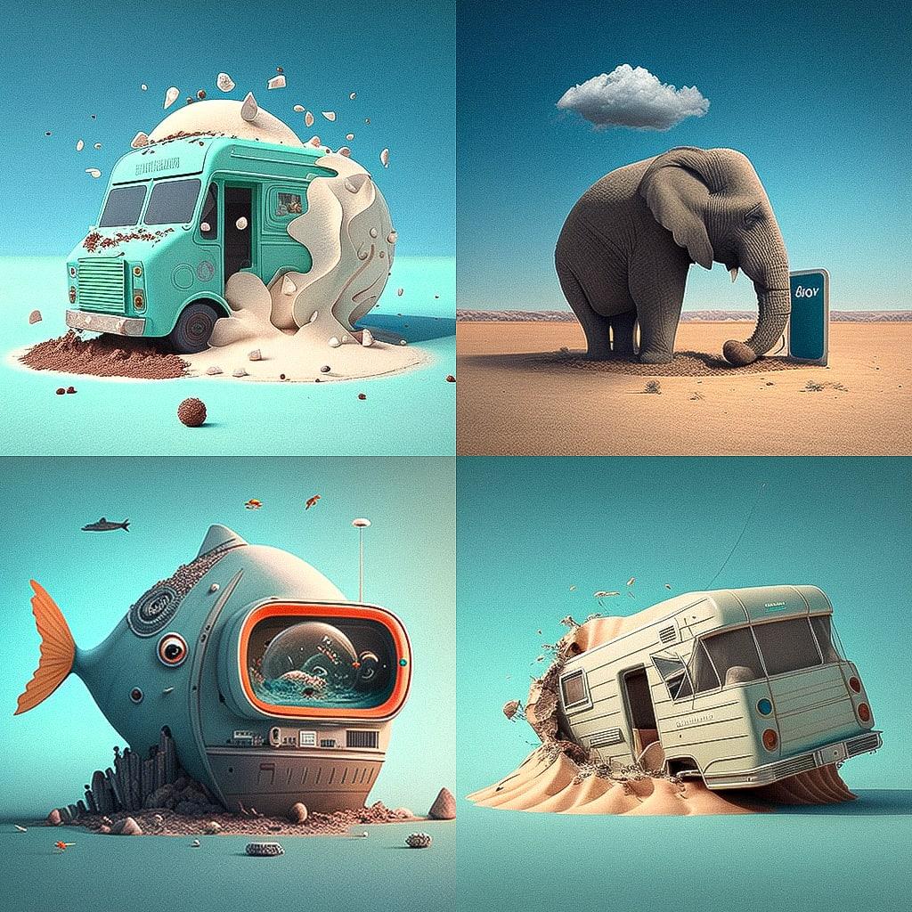 Chris LaBrooy style, Midjourney V4, render 1 of 4