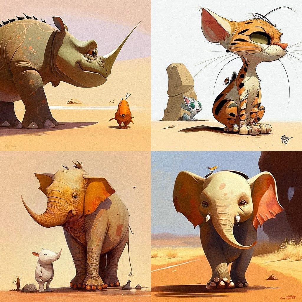 Chris Sanders style, Midjourney V4, render 1 of 4