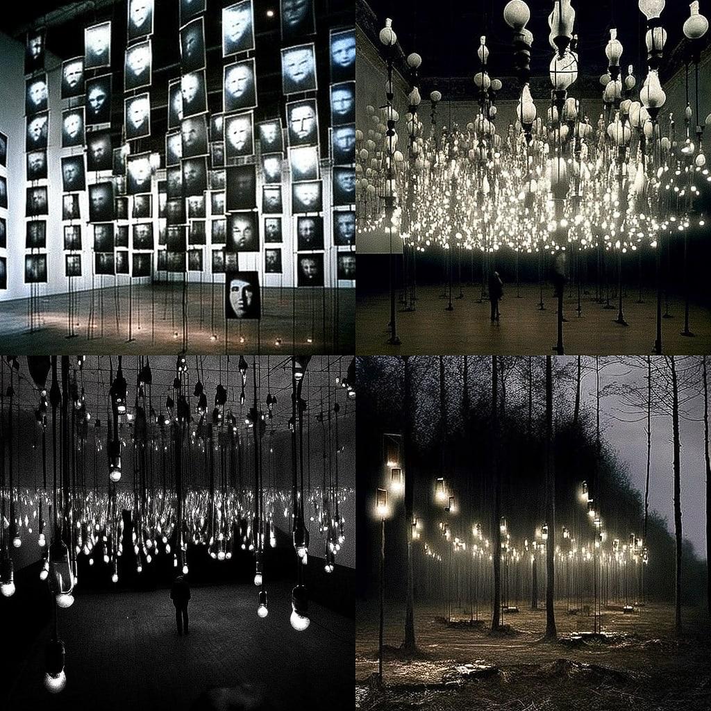 Christian Boltanski style, Midjourney V4, render 1 of 4