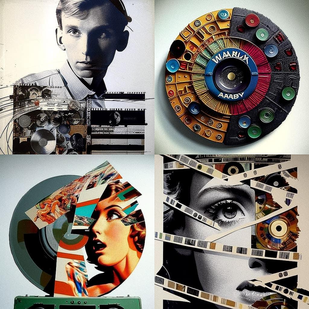 Christian Marclay style, Midjourney V4, render 1 of 4