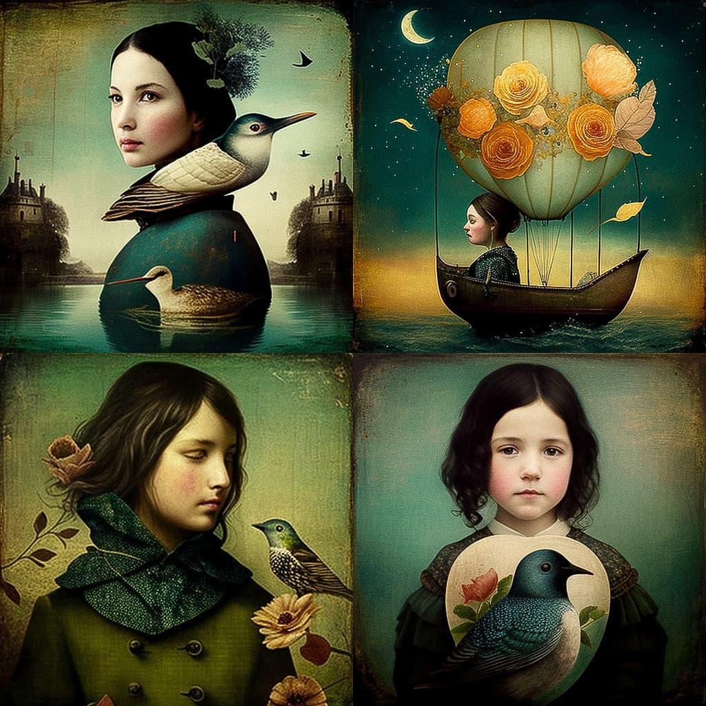 Christian Schloe style, Midjourney V4, render 1 of 4