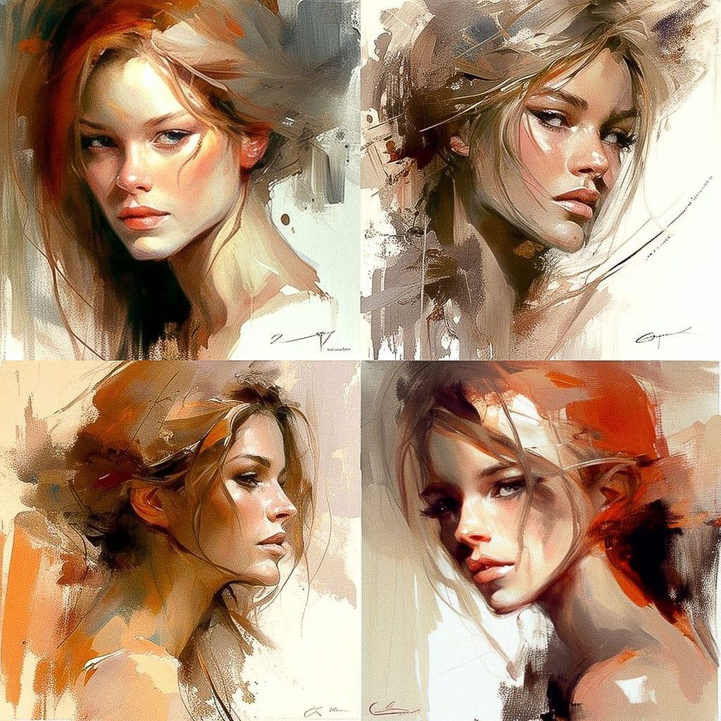 Christine Comyn style, Midjourney V4, render 1 of 4