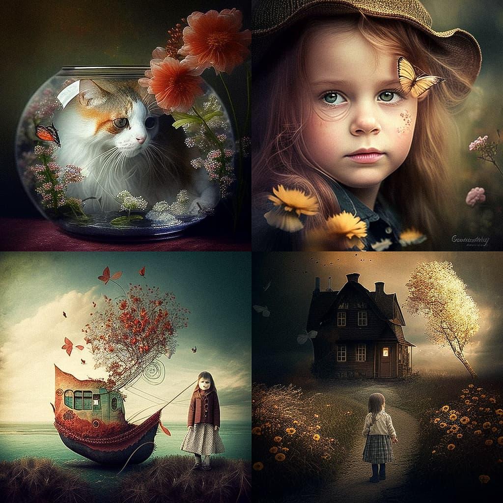 Christine Ellger style, Midjourney V4, render 1 of 4