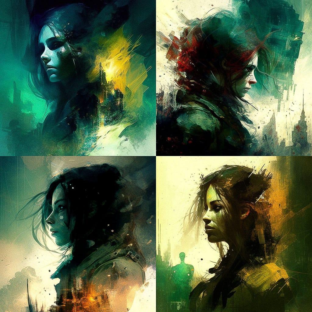 Christopher Shy style, Midjourney V4, render 1 of 4