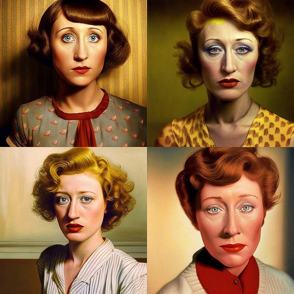 Cindy Sherman style, Midjourney V4, render 1 of 4