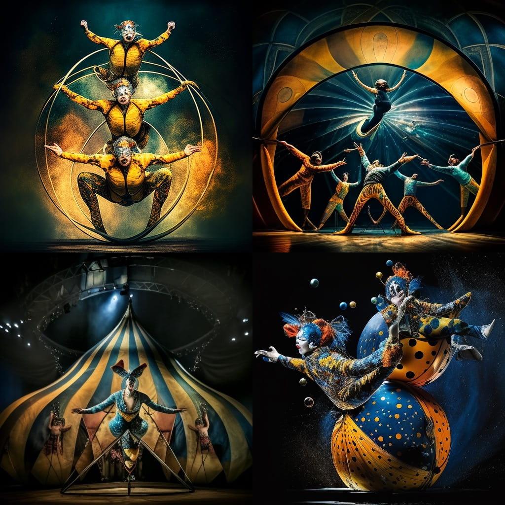 Cirque du Soleil style, Midjourney V4, render 1 of 4