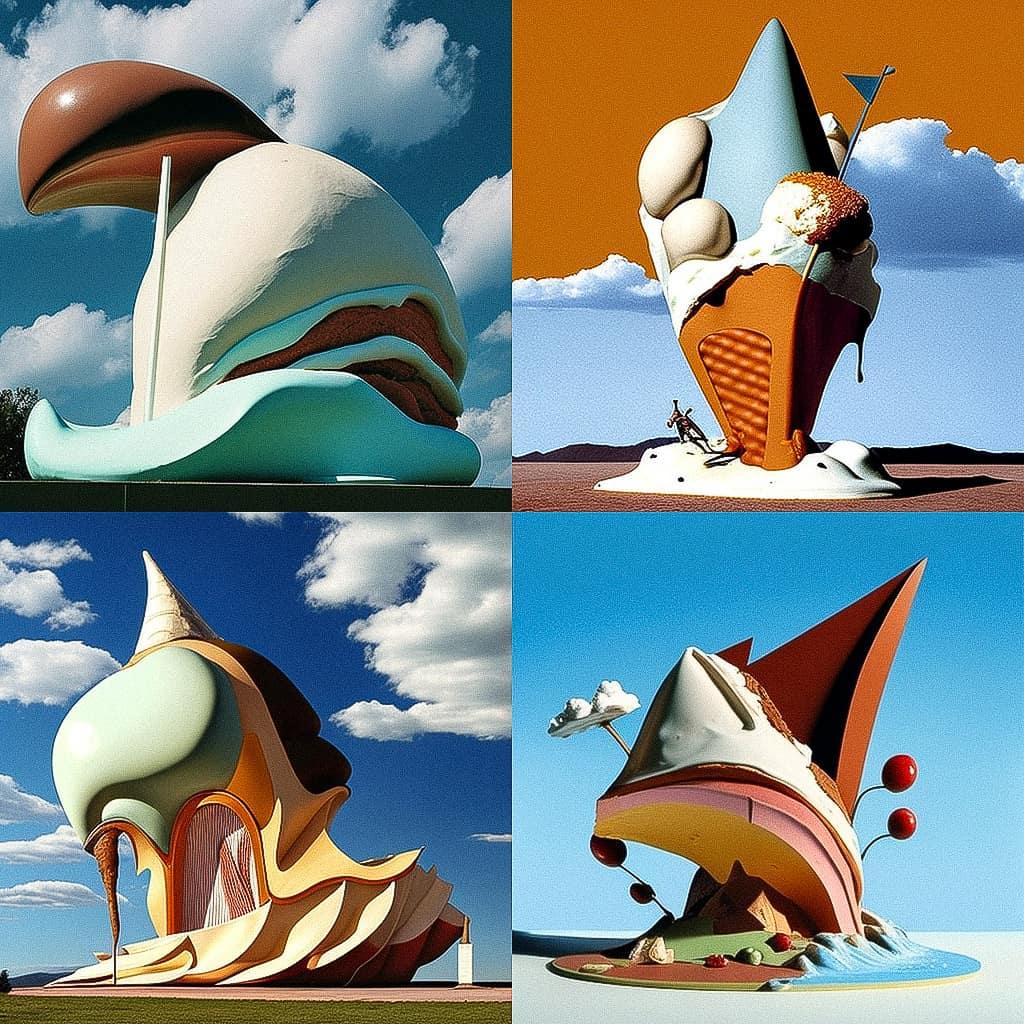 Claes Oldenburg style, Midjourney V4, render 1 of 4