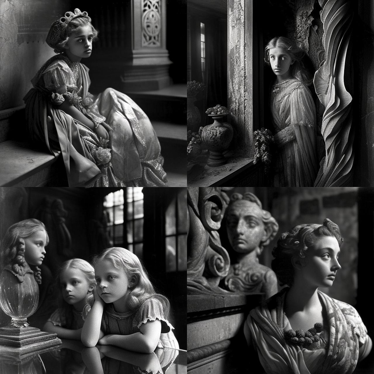 Clarence John Laughlin style, Midjourney V4, render 1 of 4