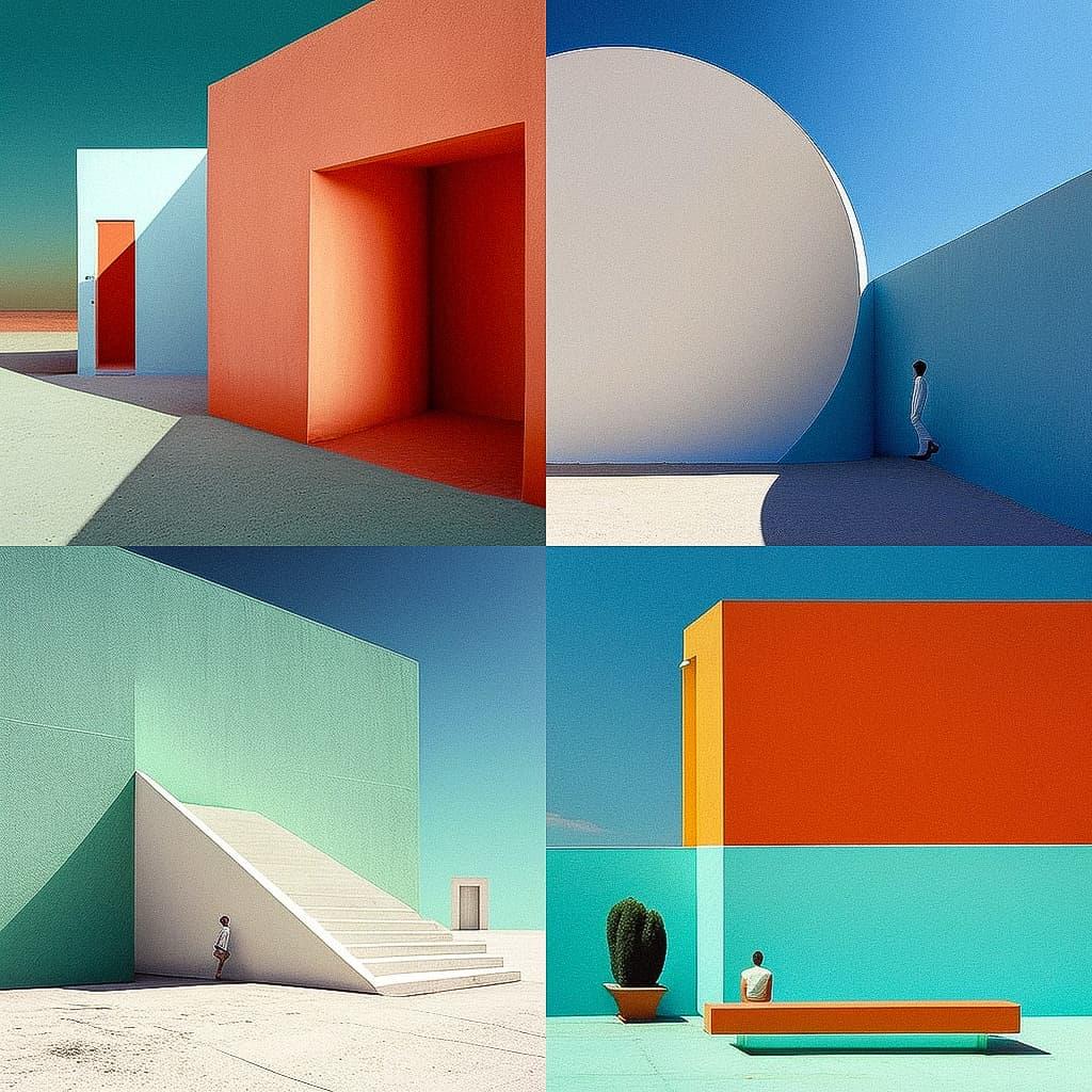 Claudio Silvestrin style, Midjourney V4, render 1 of 4