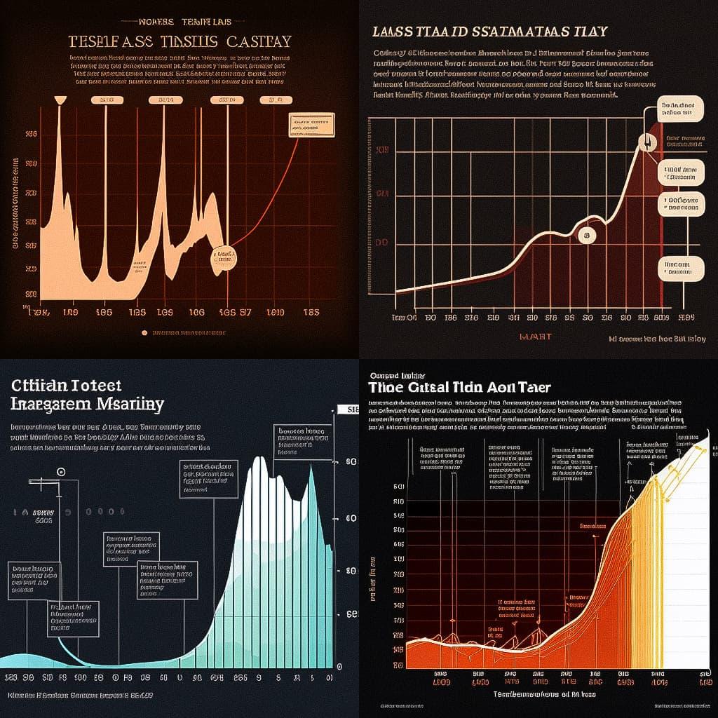 Climate history graph style, Midjourney V4, render 1 of 4
