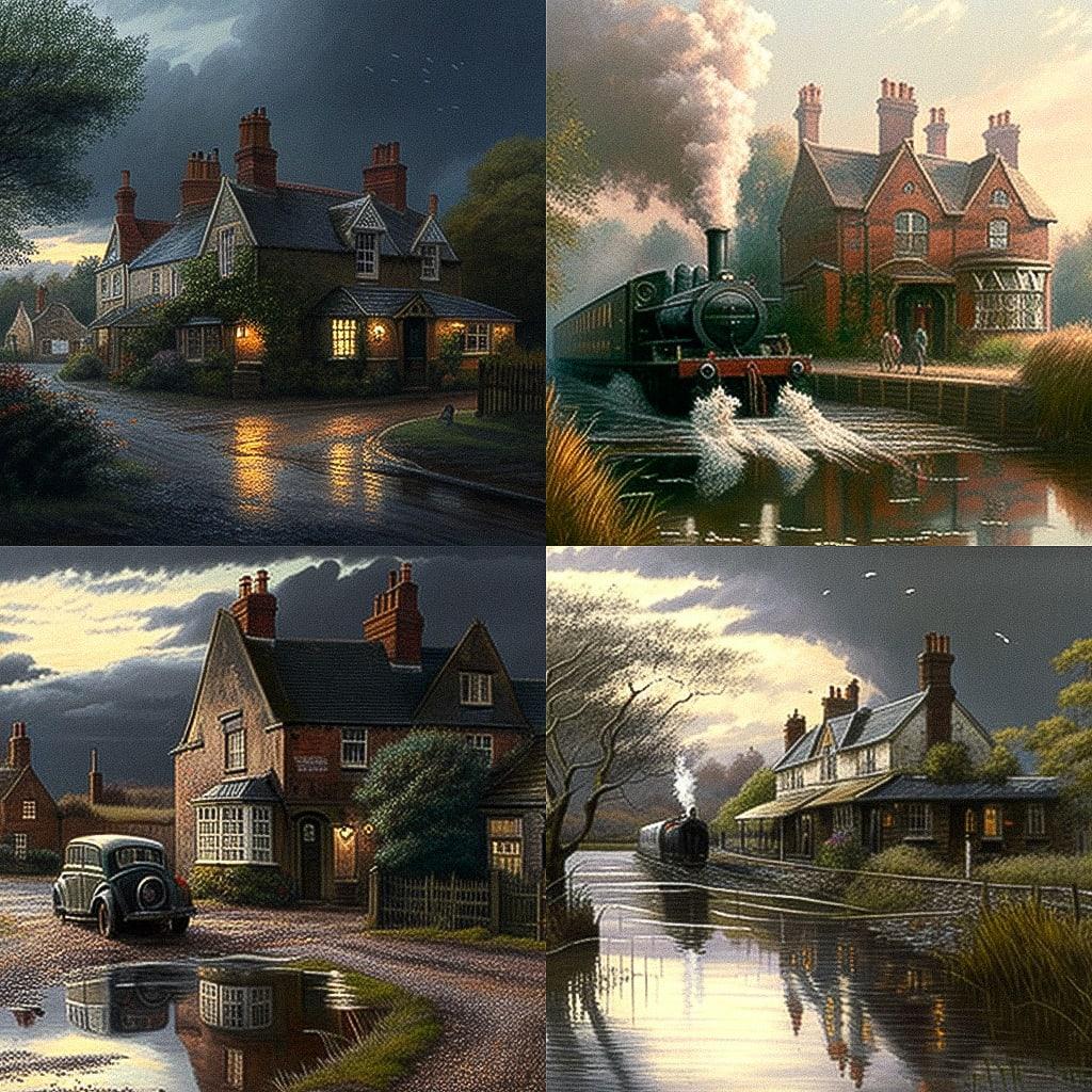 Clive Madgwick style, Midjourney V4, render 1 of 4