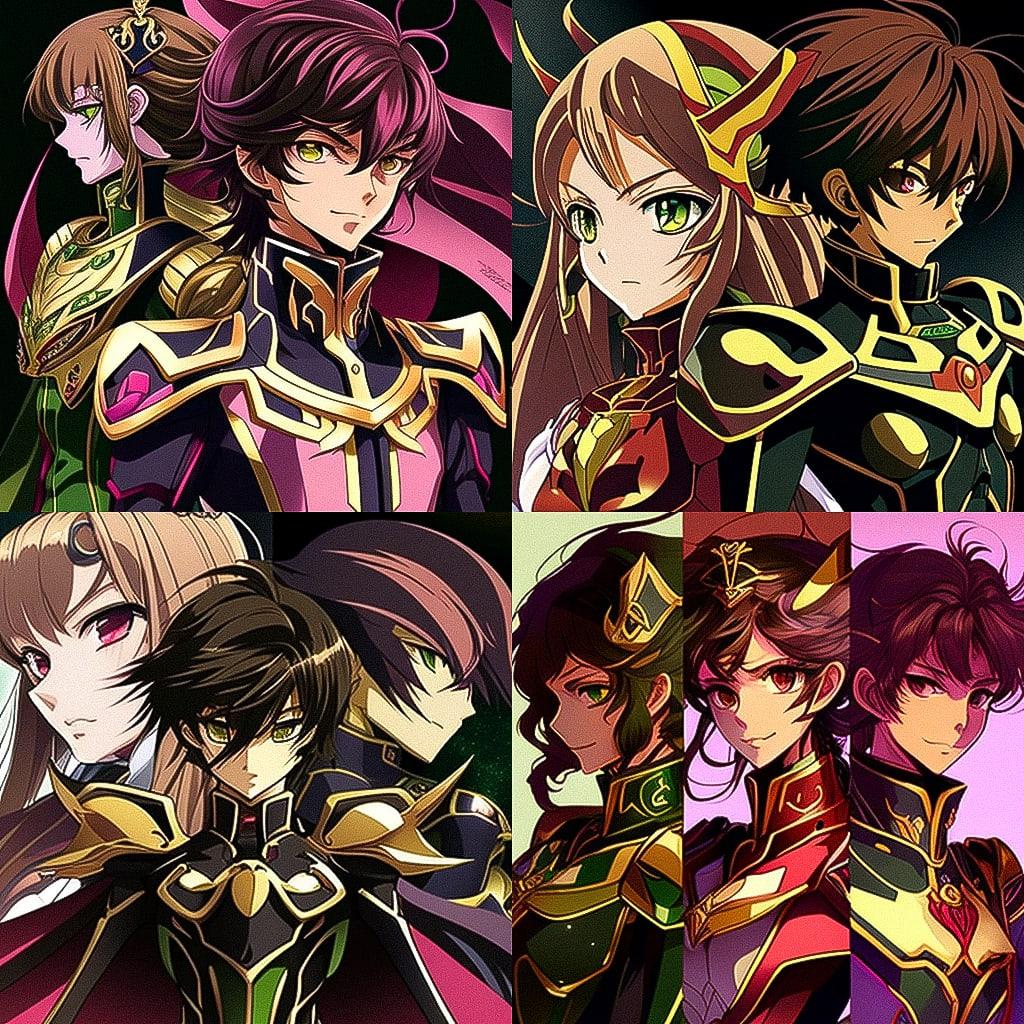 Code Geass style, Midjourney V4, render 1 of 4