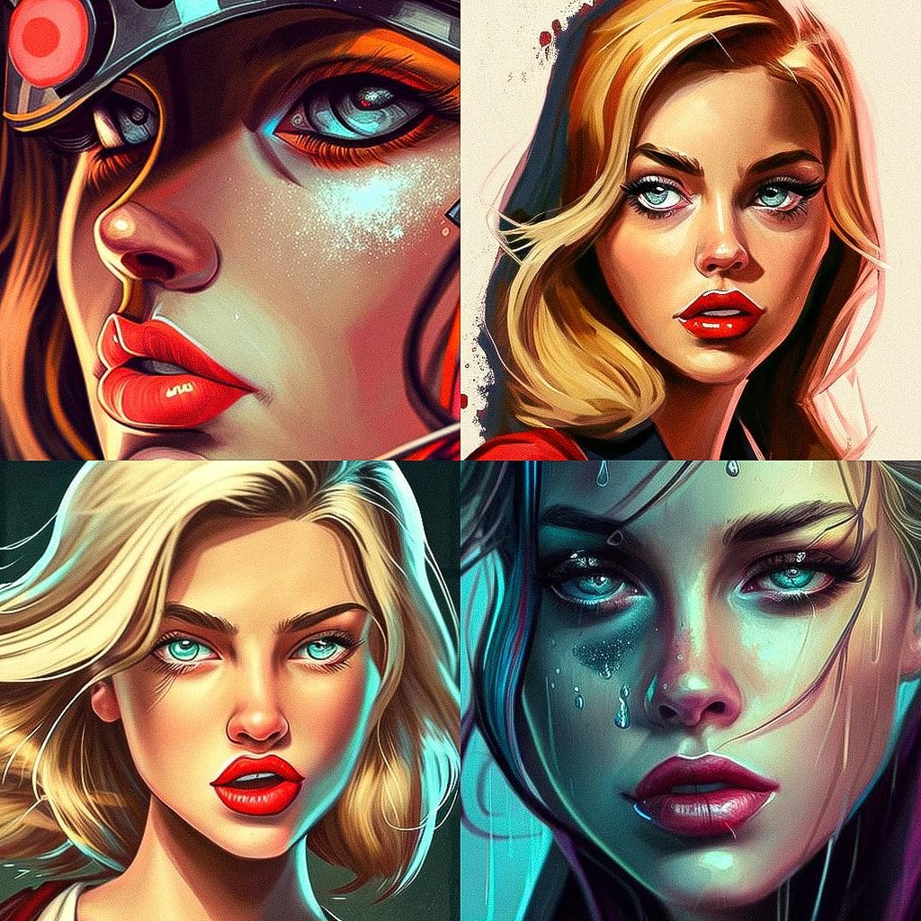 Comic book style style, Midjourney V4, render 1 of 4