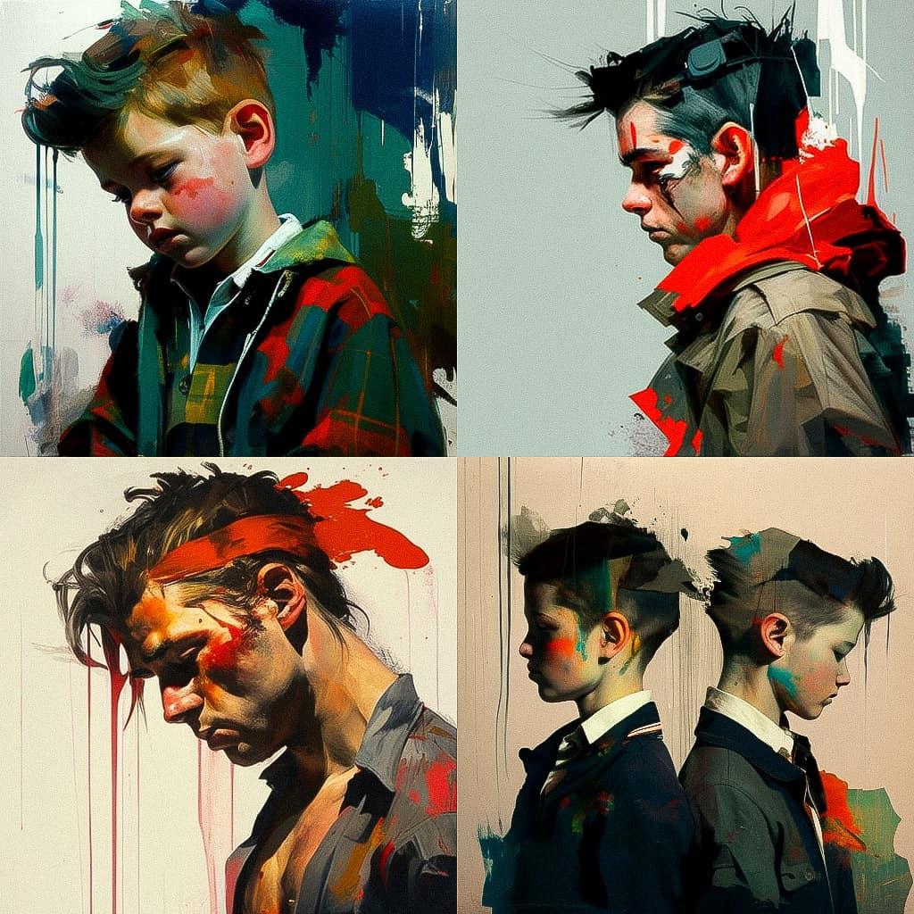 Conor Harrington style, Midjourney V4, render 1 of 4
