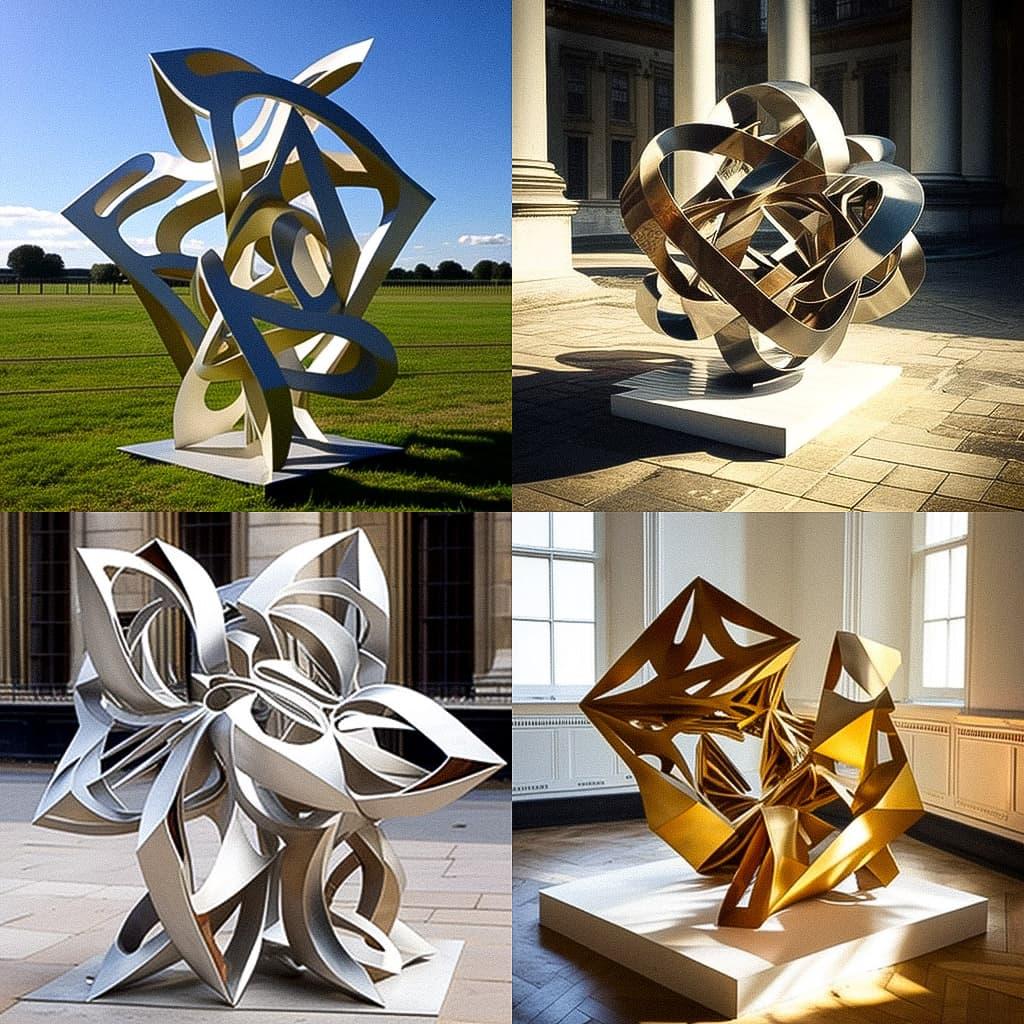 Conrad Shawcross style, Midjourney V4, render 1 of 4