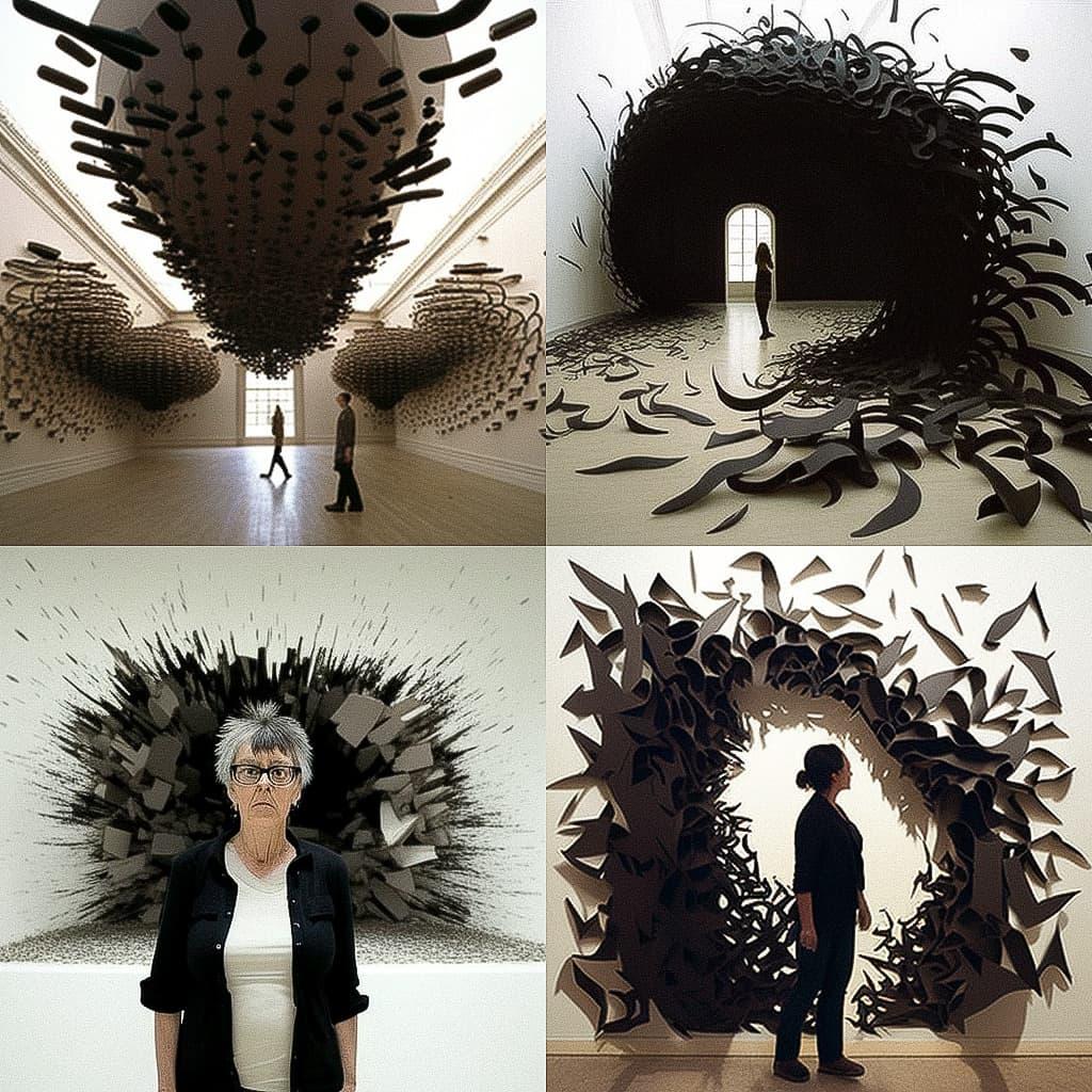 Cornelia Parker style, Midjourney V4, render 1 of 4