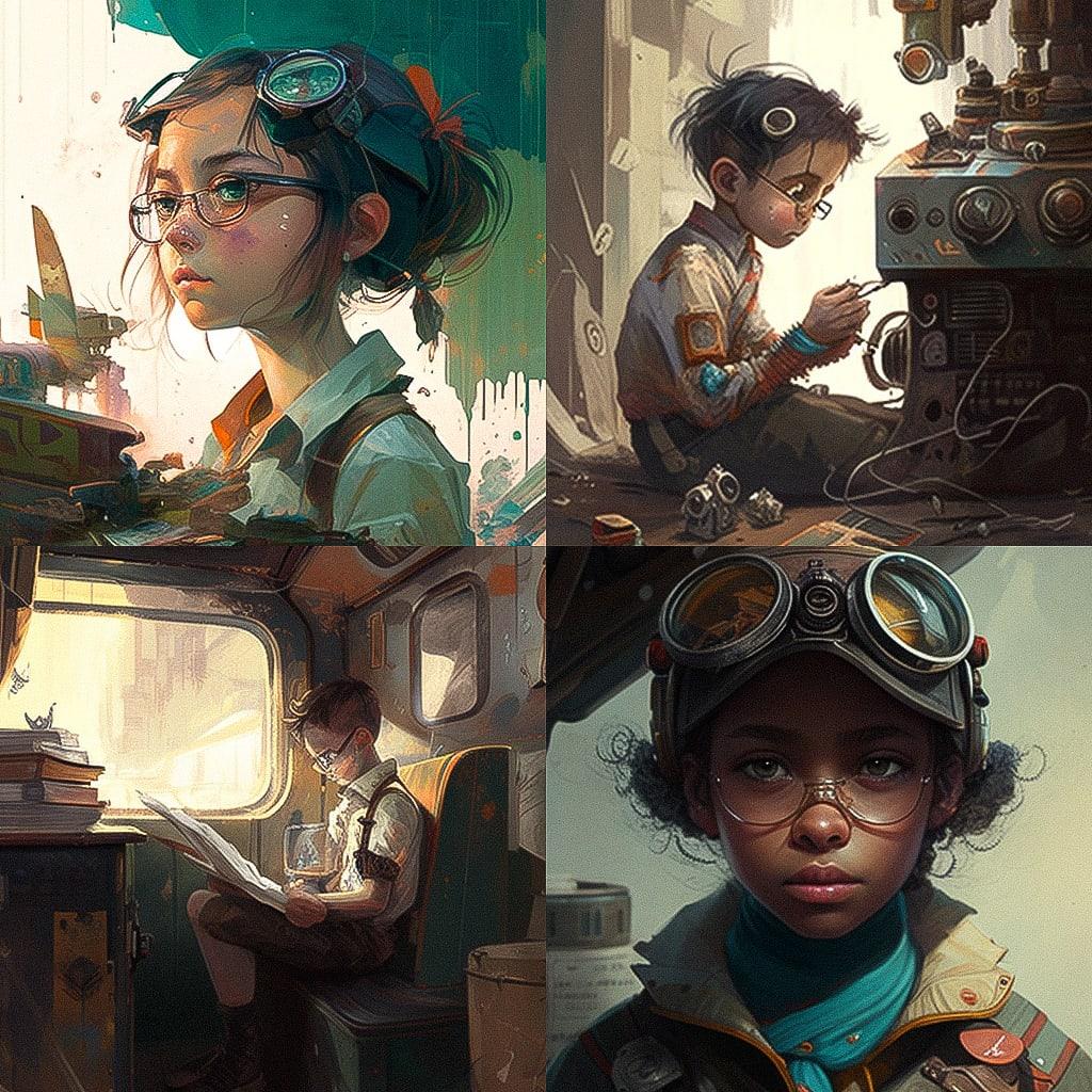 Cory Loftis style, Midjourney V4, render 1 of 4