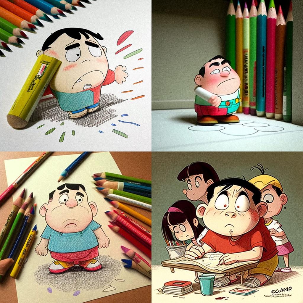 Crayon Shin-chan style, Midjourney V4, render 1 of 4