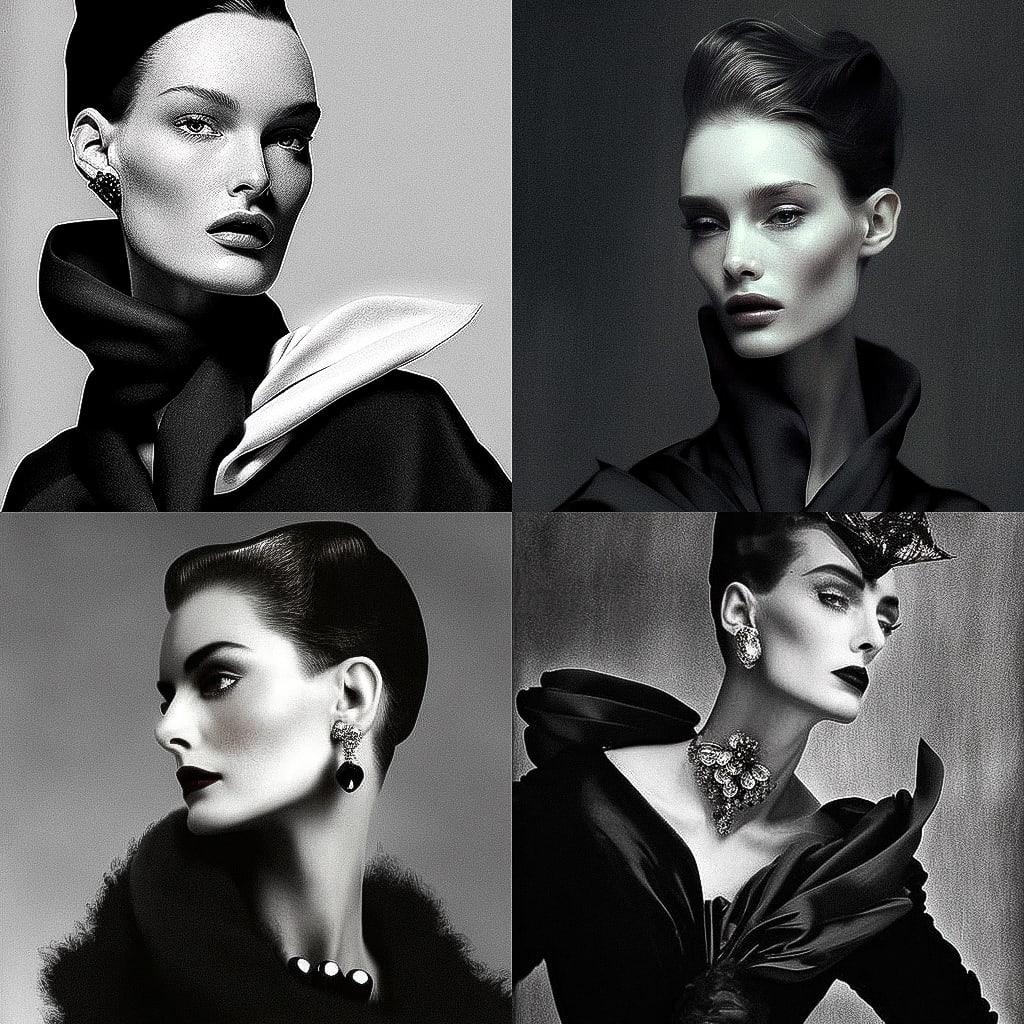 Cristobal Balenciaga style, Midjourney V4, render 1 of 4