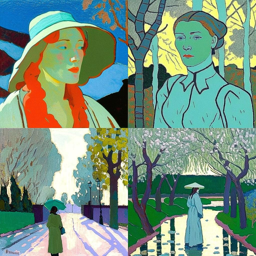 Cuno Amiet style, Midjourney V4, render 1 of 4