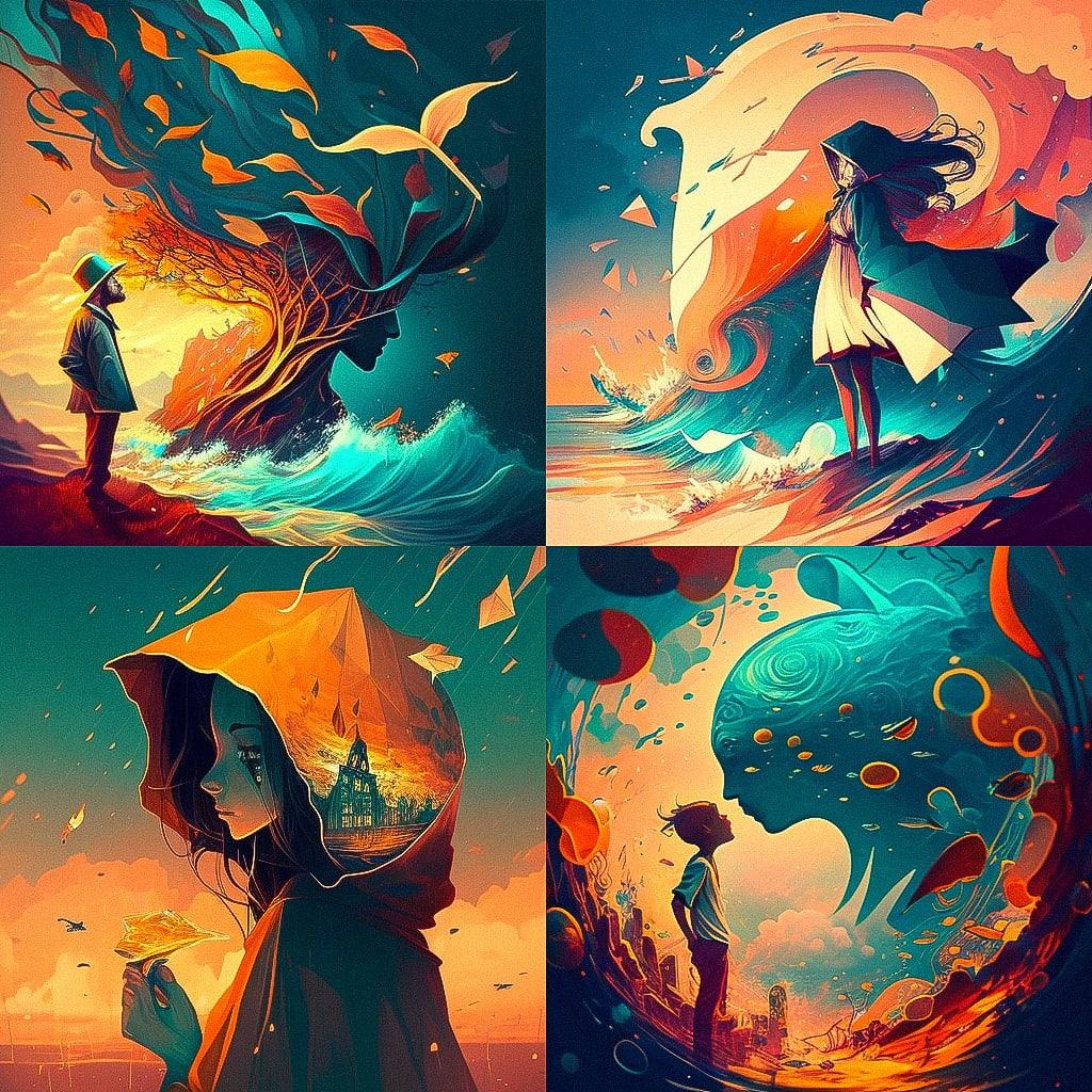 Cyril Rolando style, Midjourney V4, render 1 of 4
