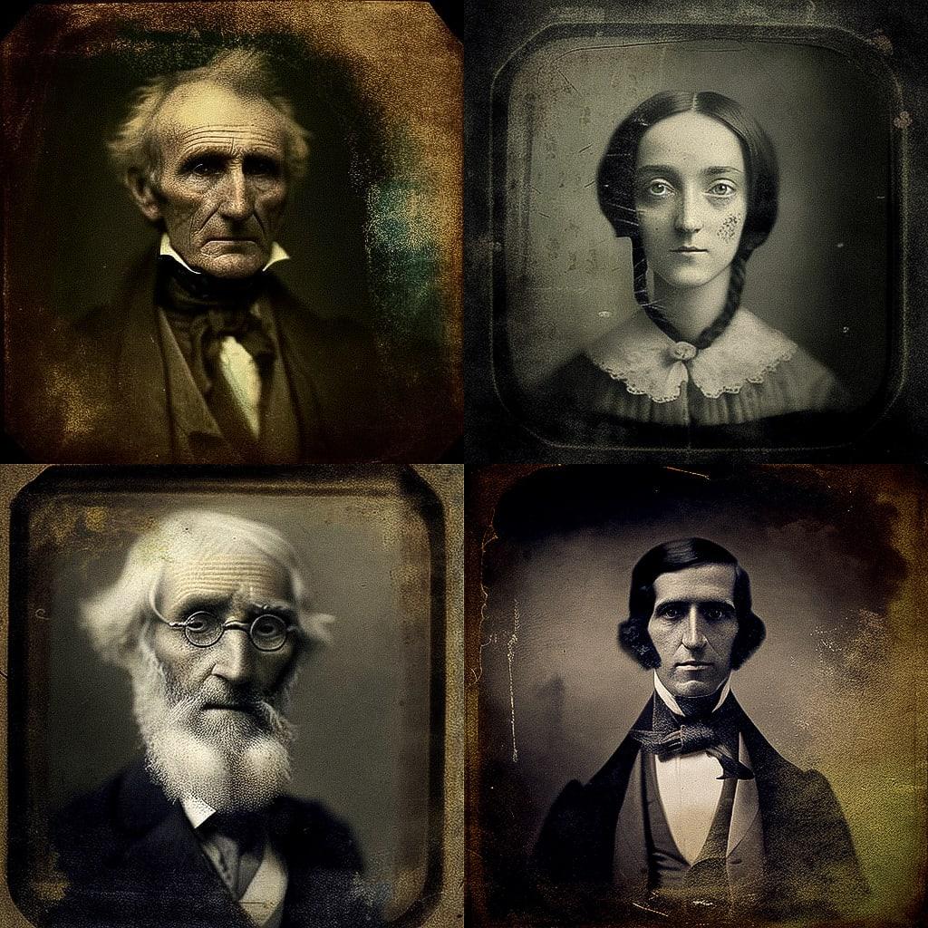 Daguerreotype style, Midjourney V4, render 1 of 4
