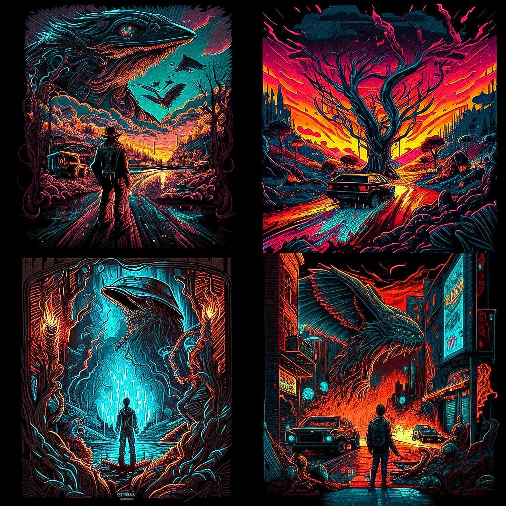 Dan Mumford style, Midjourney V4, render 1 of 4