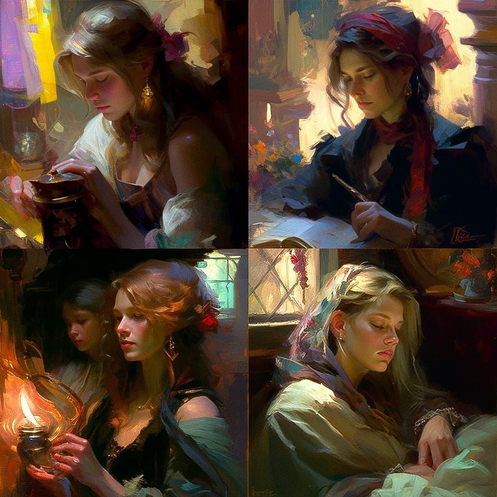 Daniel F. Gerhartz style, Midjourney V4, render 1 of 4