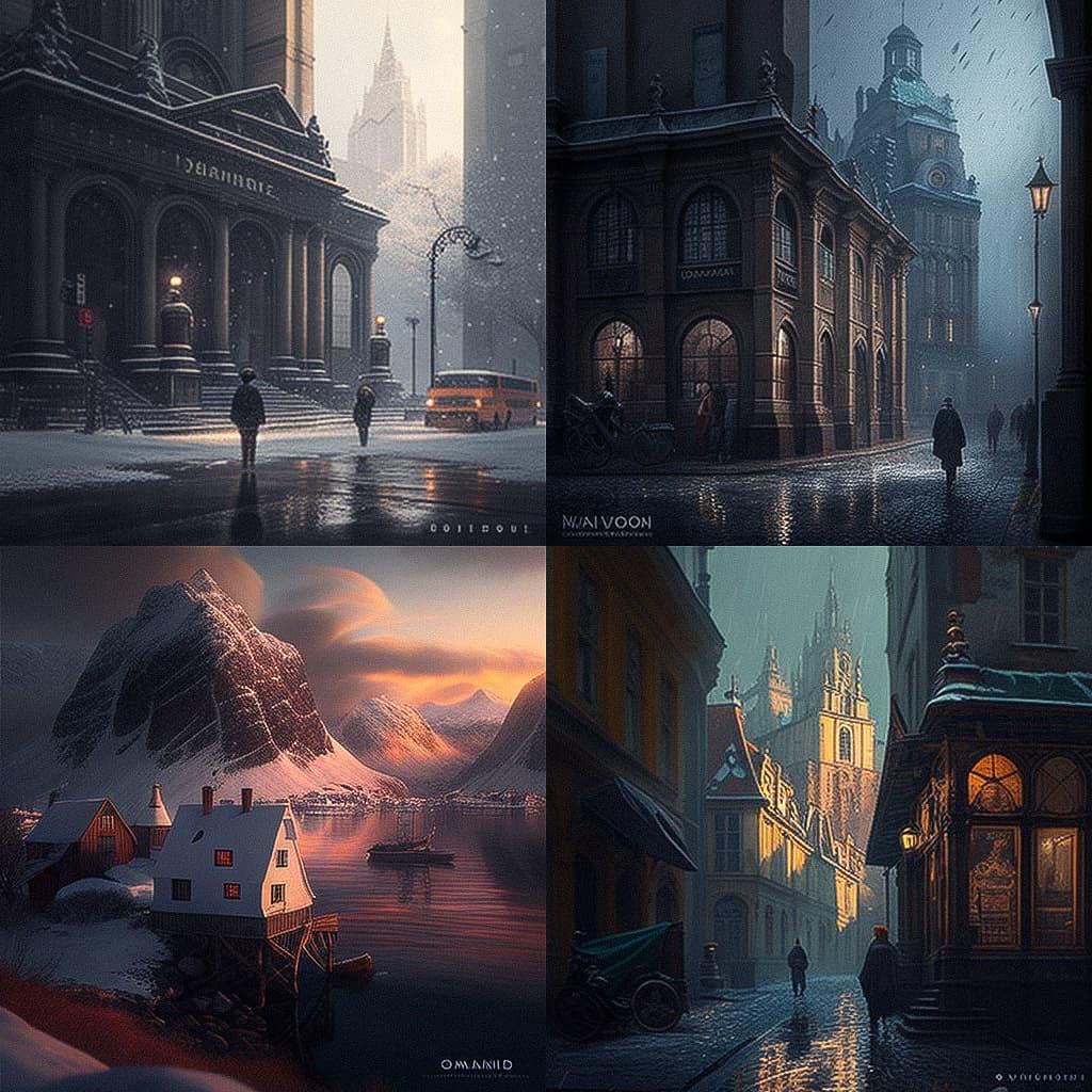 Daniel Kordan style, Midjourney V4, render 1 of 4