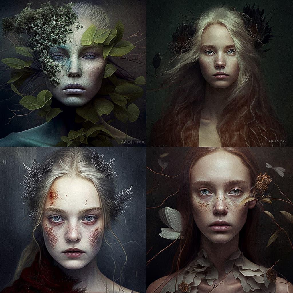 Daria Endresen style, Midjourney V4, render 1 of 4