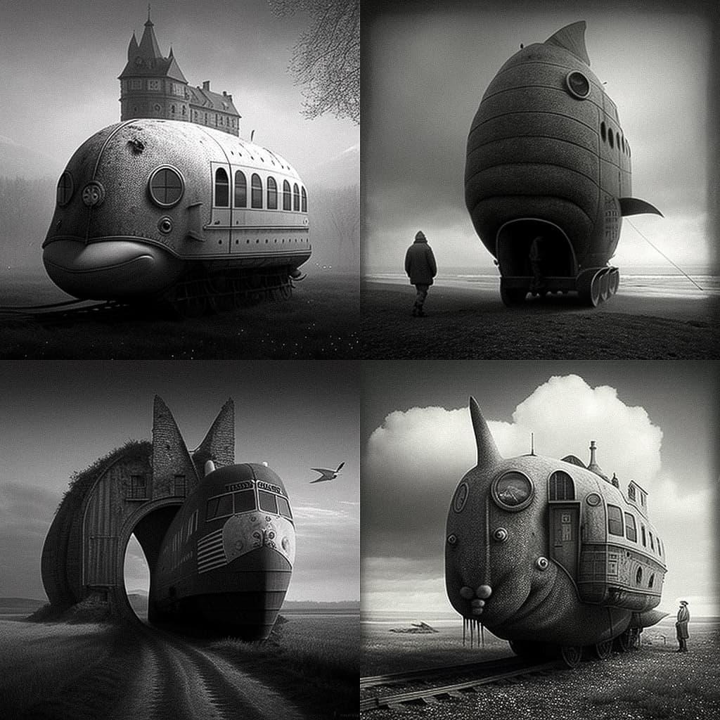 Dariusz Klimczak style, Midjourney V4, render 1 of 4