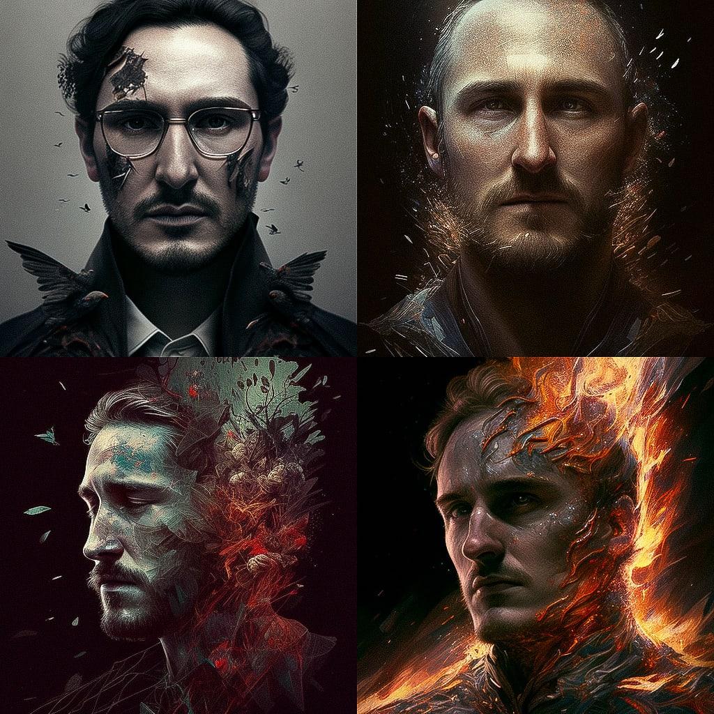 Darren Aronofsky style, Midjourney V4, render 1 of 4