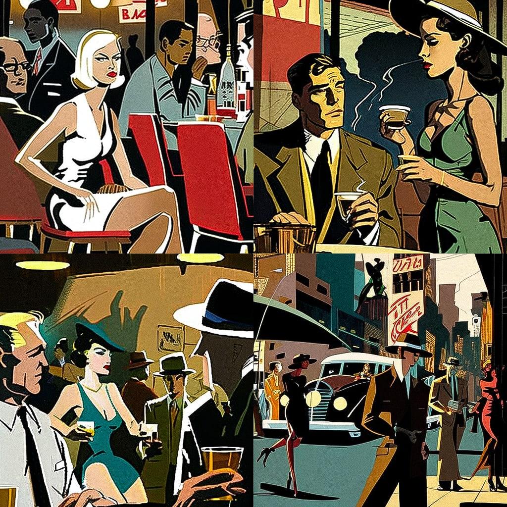 Darwyn Cooke style, Midjourney V4, render 1 of 4