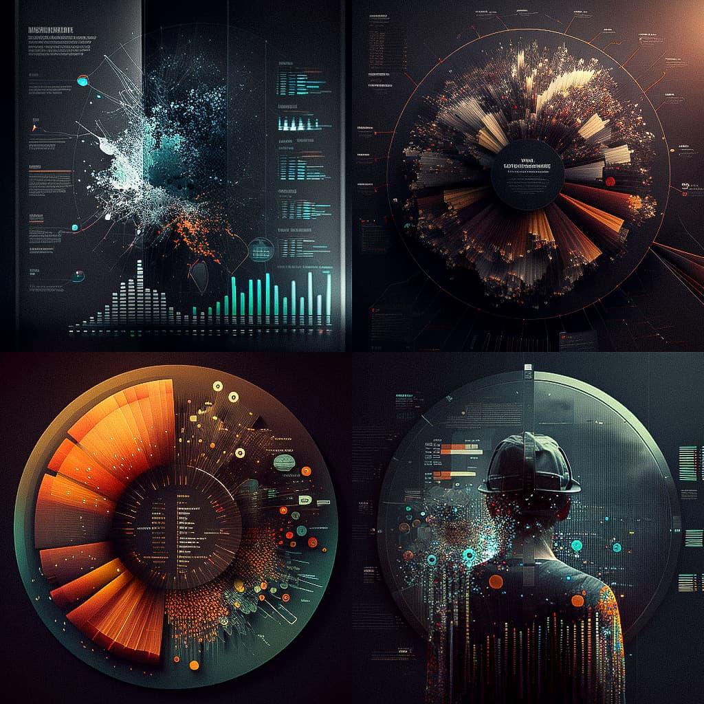 Data visualization style, Midjourney V4, render 1 of 4