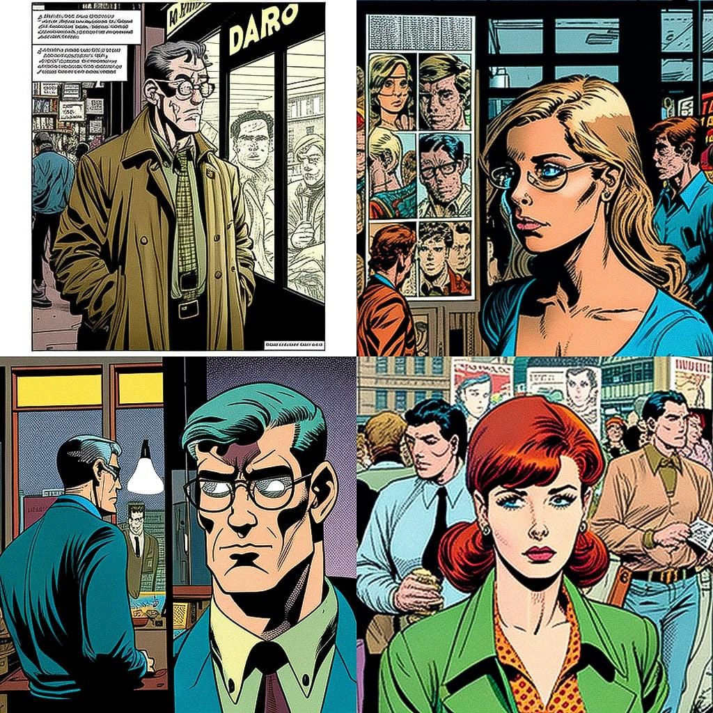 Dave Gibbons style, Midjourney V4, render 1 of 4