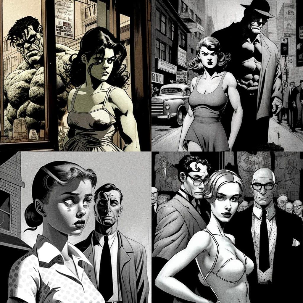 Dave Sim style, Midjourney V4, render 1 of 4