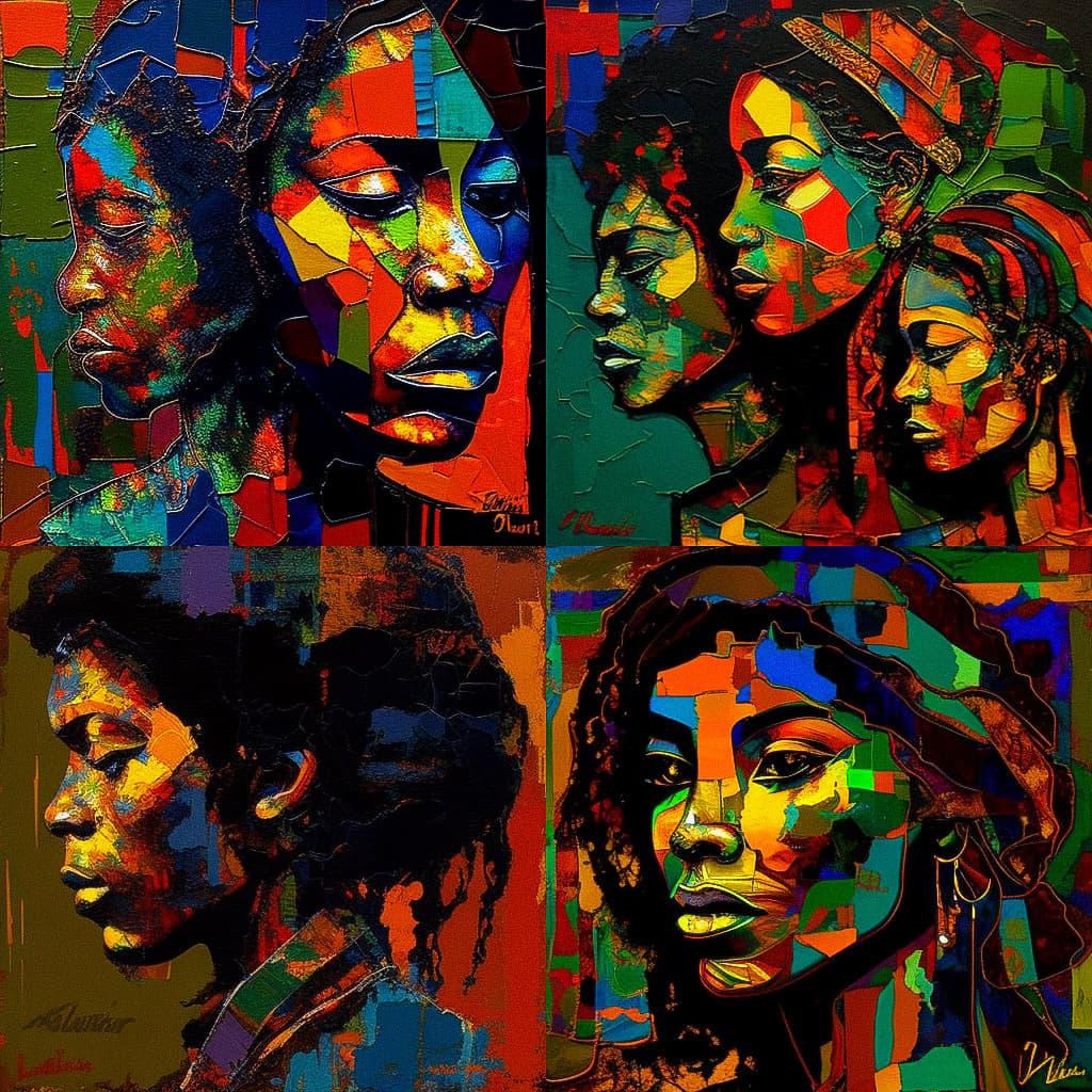 David Driskell style, Midjourney V4, render 1 of 4