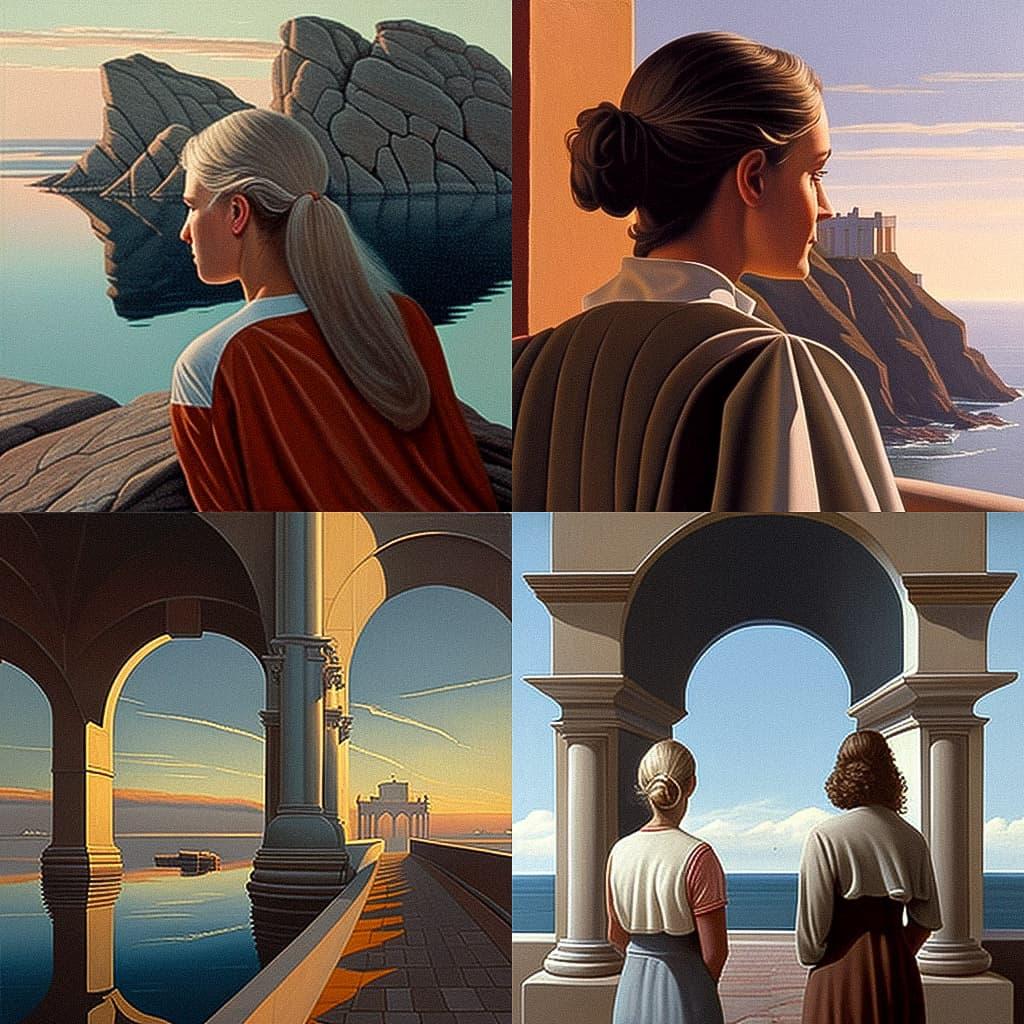 David Ligare style, Midjourney V4, render 1 of 4