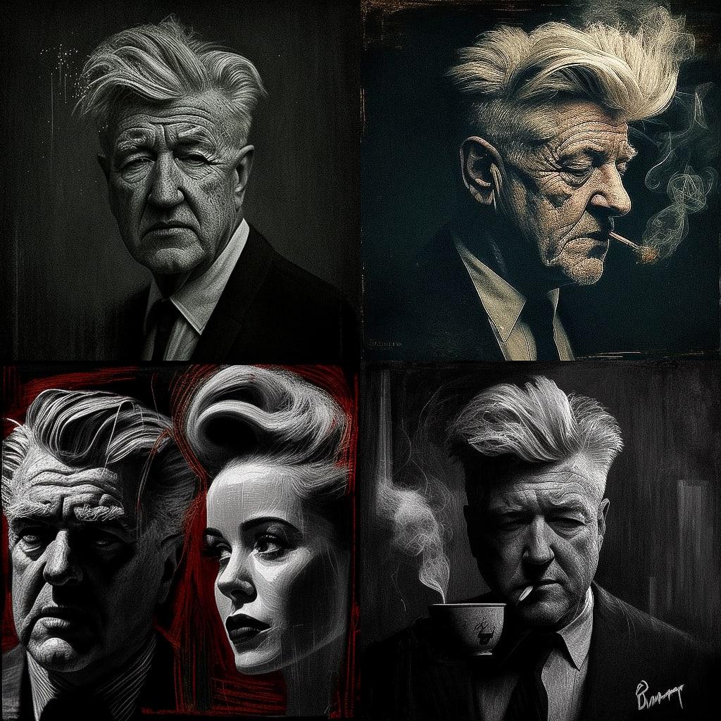 David Lynch style, Midjourney V4, render 1 of 4