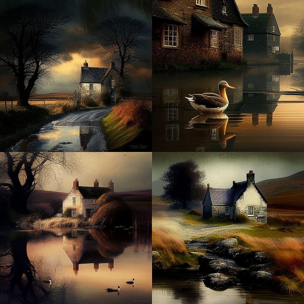 David Mould style, Midjourney V4, render 1 of 4