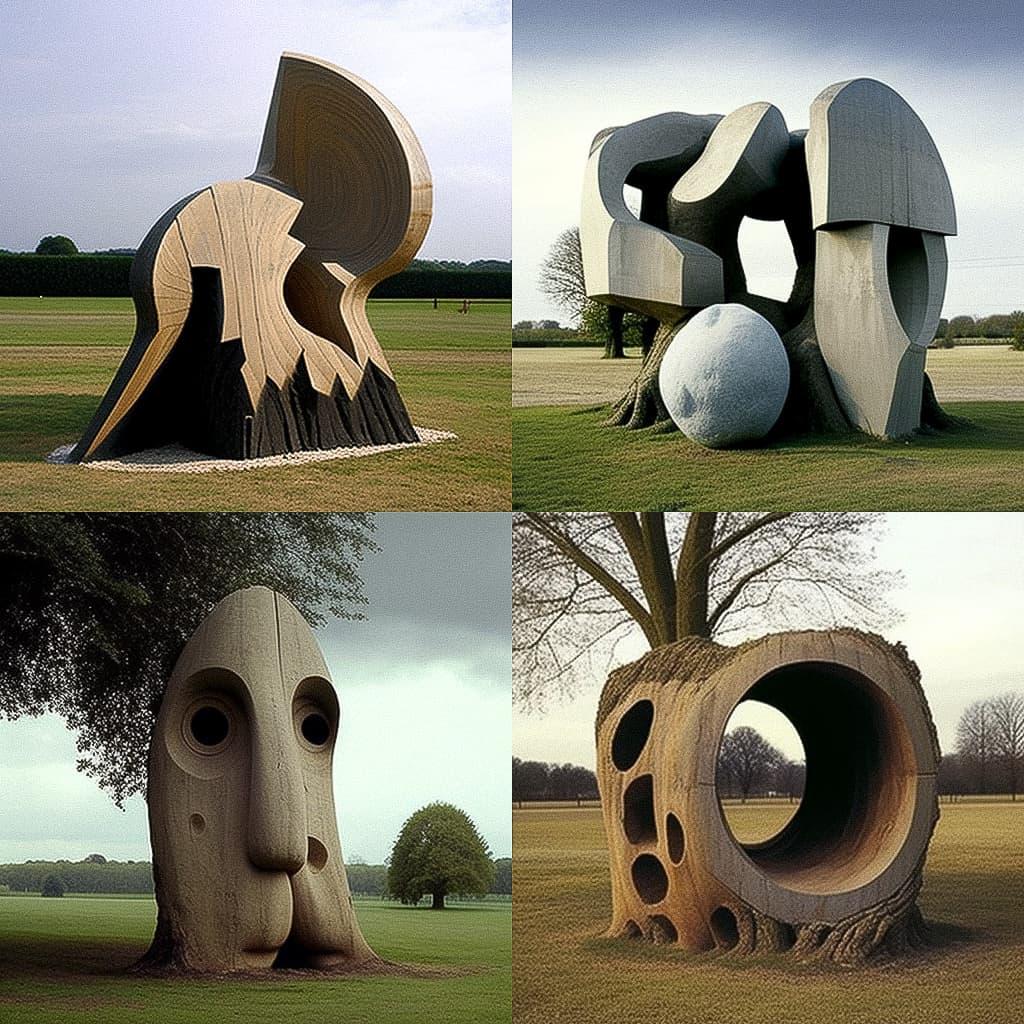David Nash style, Midjourney V4, render 1 of 4