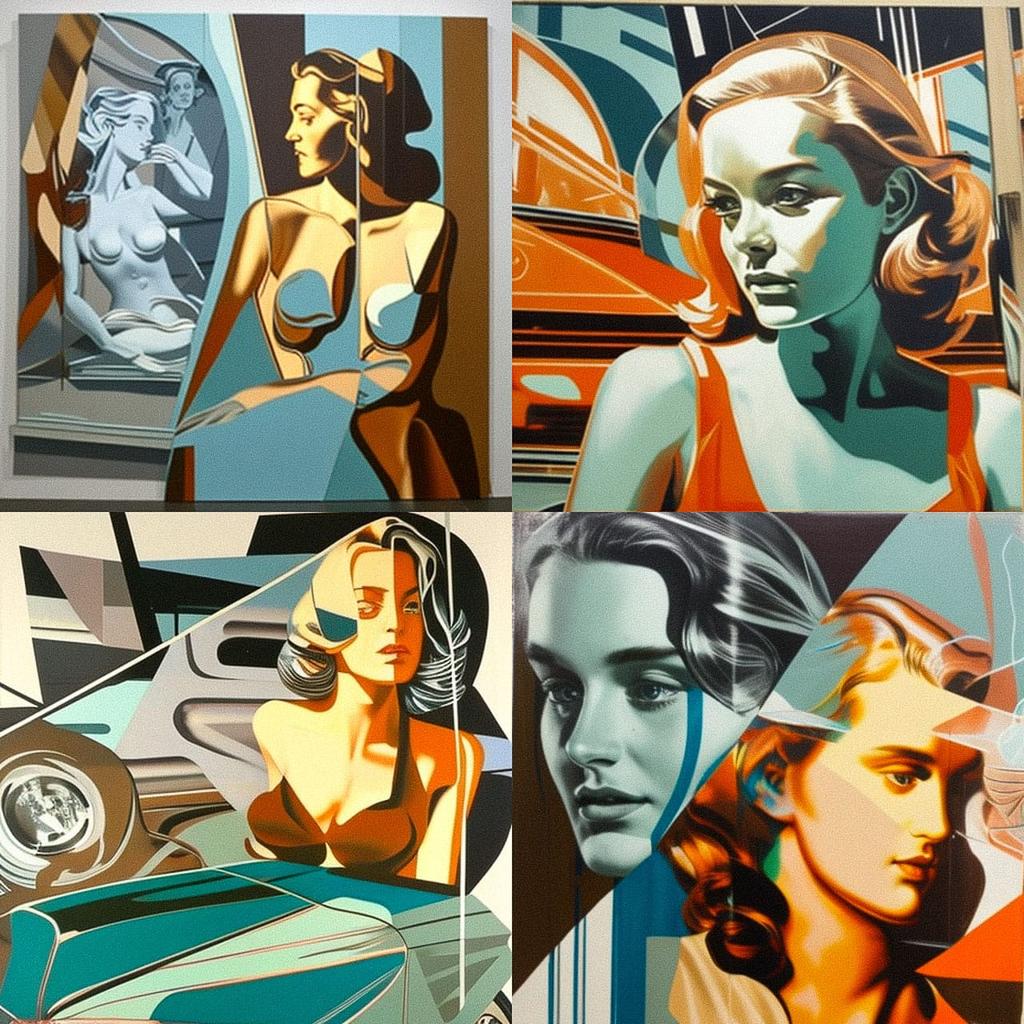 David Salle style, Midjourney V4, render 1 of 4
