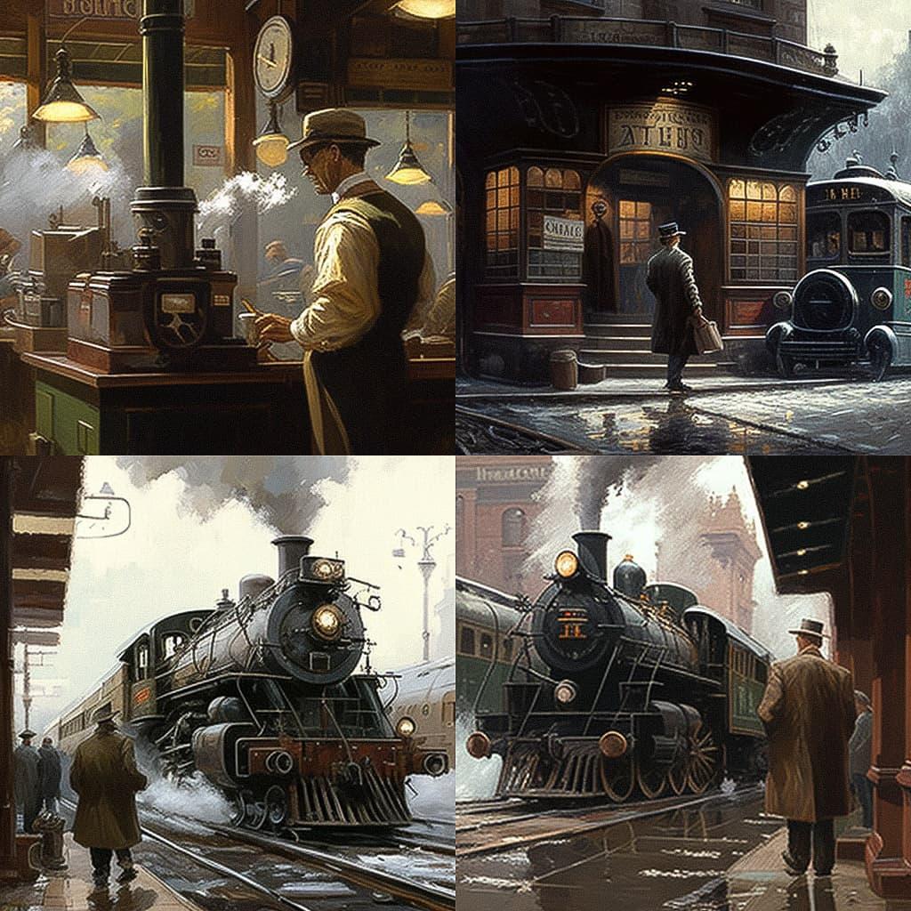 David Tutwiler style, Midjourney V4, render 1 of 4