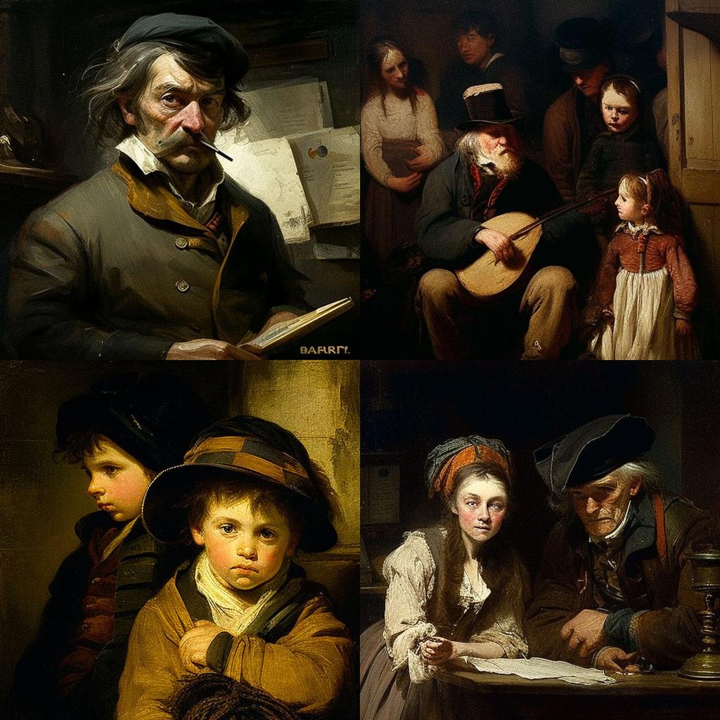 David Wilkie style, Midjourney V4, render 1 of 4