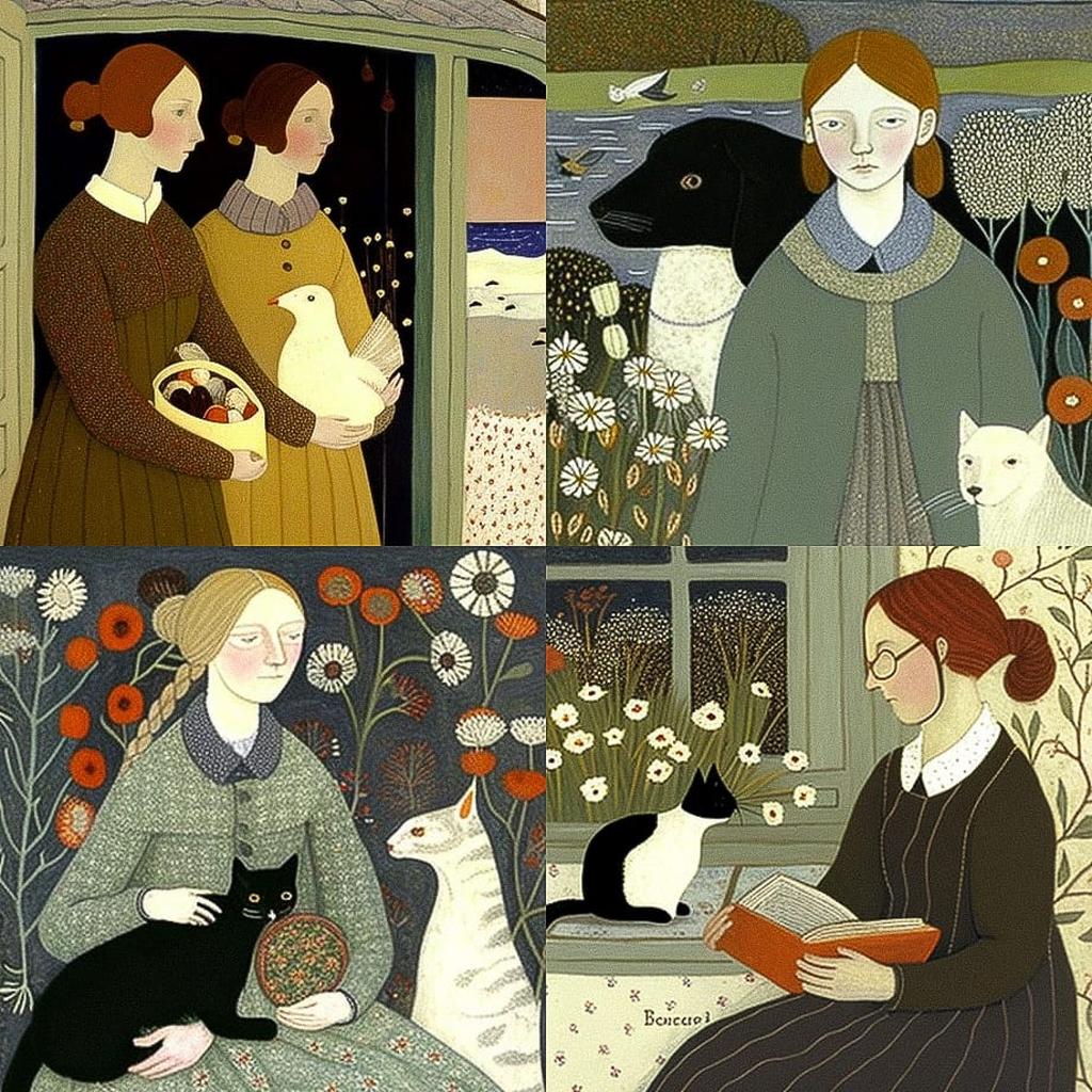 Dee Nickerson style, Midjourney V4, render 1 of 4