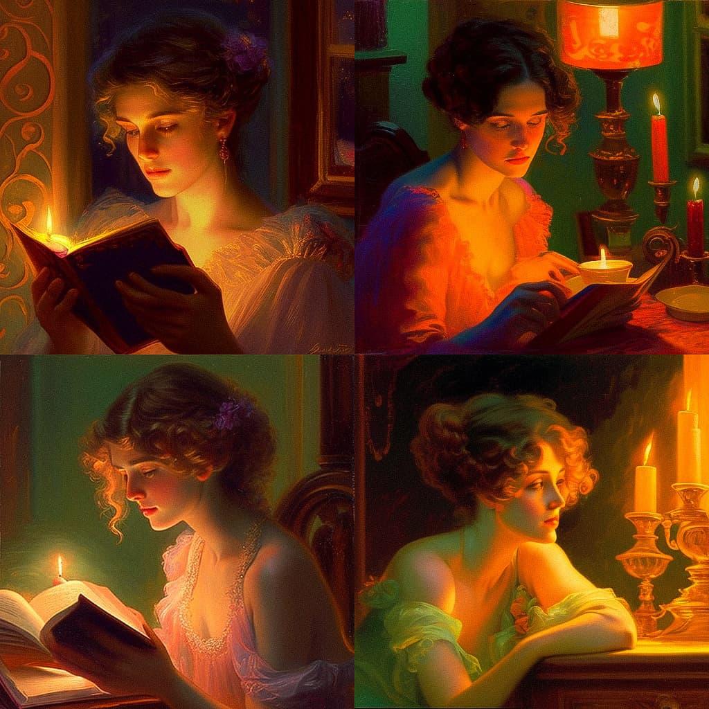 Delphin Enjolras style, Midjourney V4, render 1 of 4