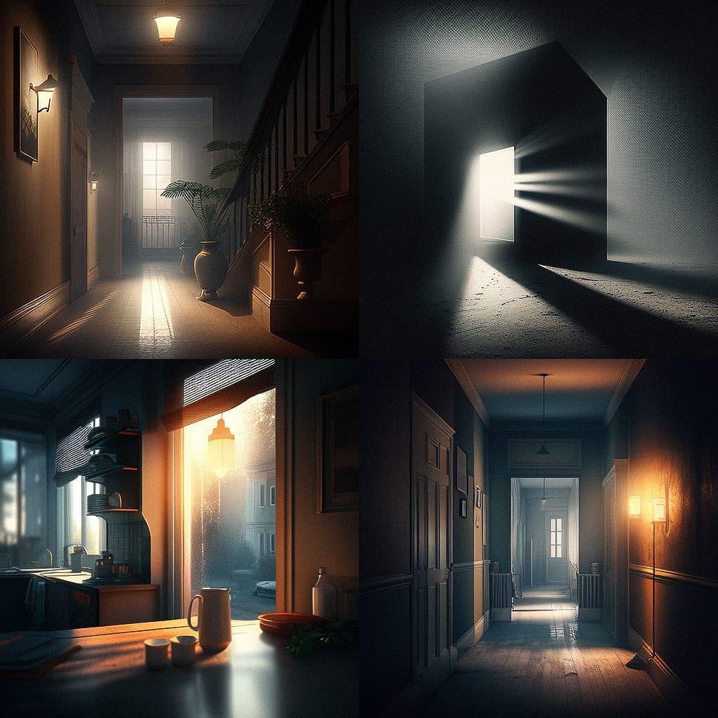 Diffused lighting style, Midjourney V4, render 1 of 4