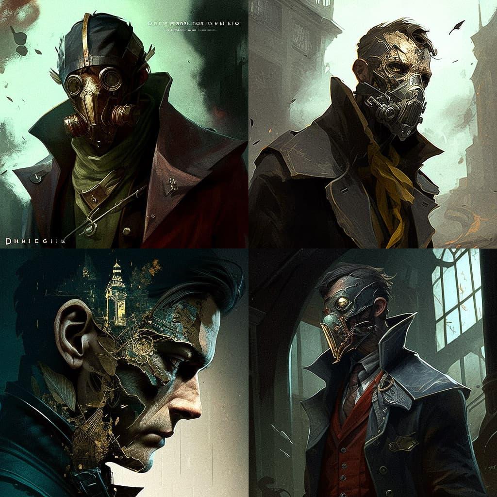 Dishonored style, Midjourney V4, render 1 of 4