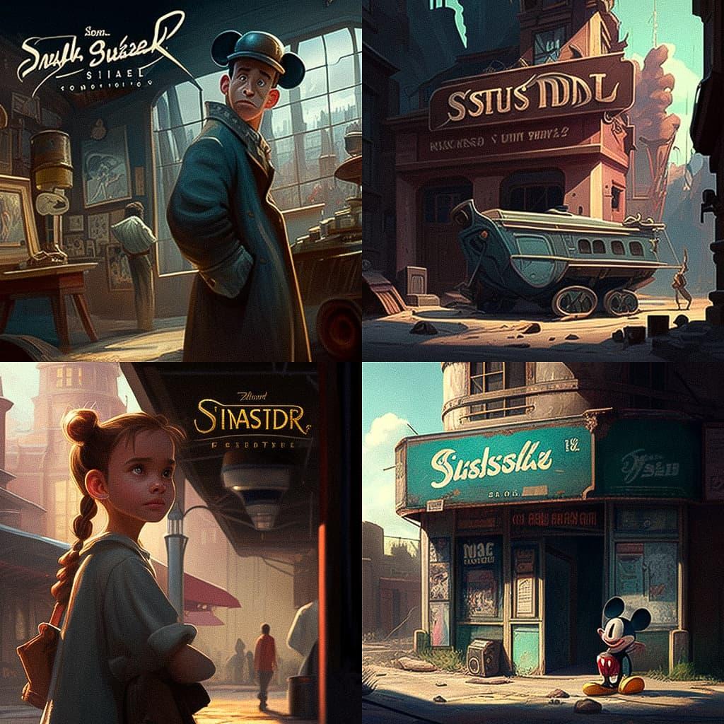 Disney Studio style, Midjourney V4, render 1 of 4